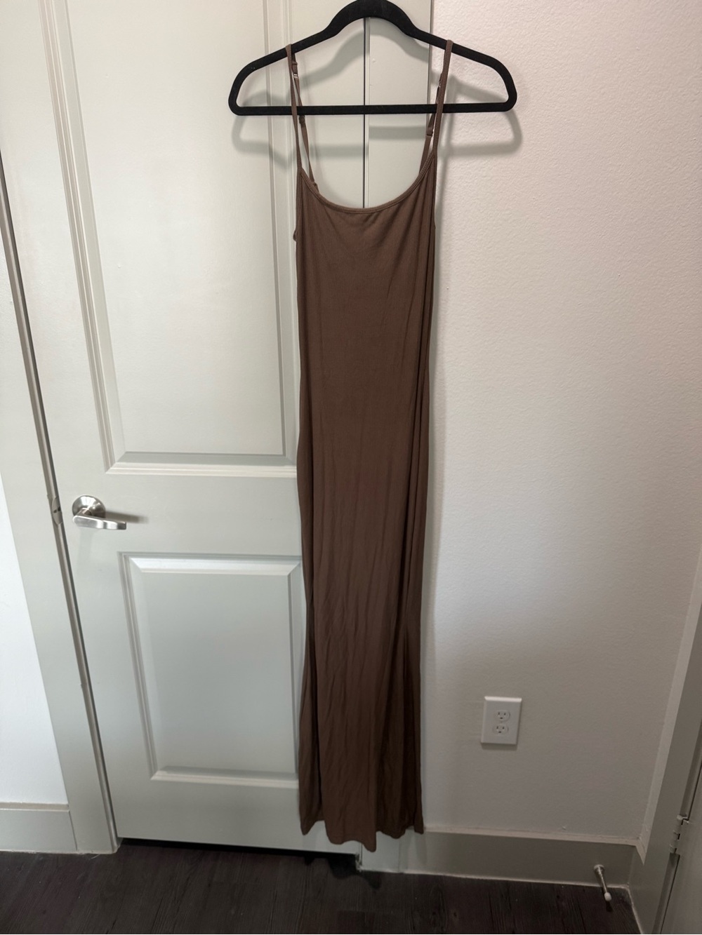Brown Spaghetti Strap Maxi Dress - Women